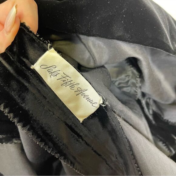 Kiki Hart New York Vintage Velvet Two Piece Cocktail Dress Set Black - Picture 5 of 10